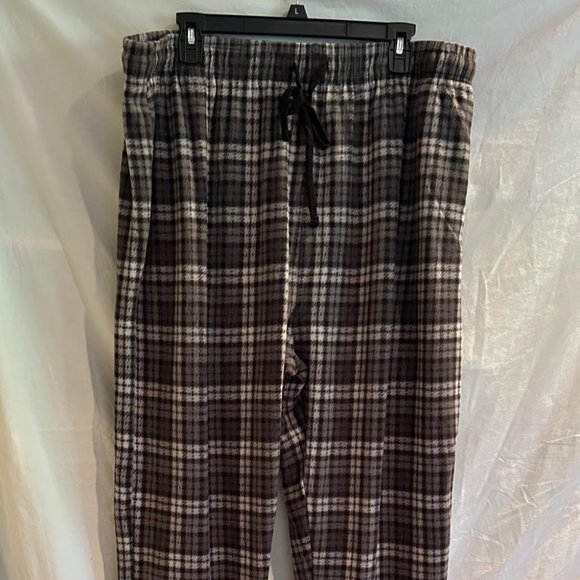 Mens Jammies for your Families Cuddl Duds black and gray Cabin Fleece PJ set XXL - Picture 5 of 6